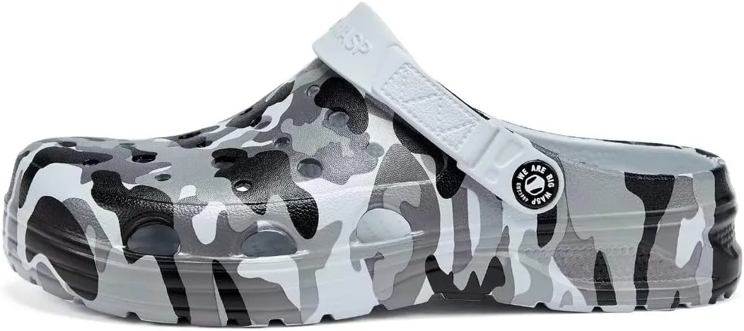Kids Boys&Girls Black Camouflage Clogs Children's Beach Shoes Classic Marbled Tie Dye Clog Little Kid