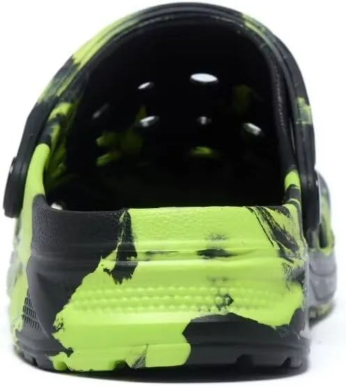 Kids Boys&Girls Black Camouflage Clogs Children's Beach Shoes Classic Marbled Tie Dye Clog Little Kid
