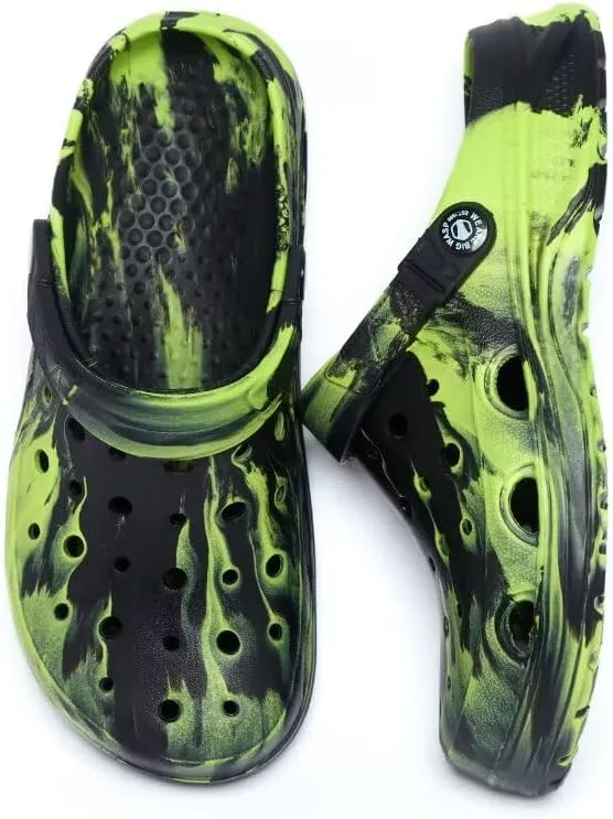 Kids Boys&Girls Black Camouflage Clogs Children's Beach Shoes Classic Marbled Tie Dye Clog Little Kid