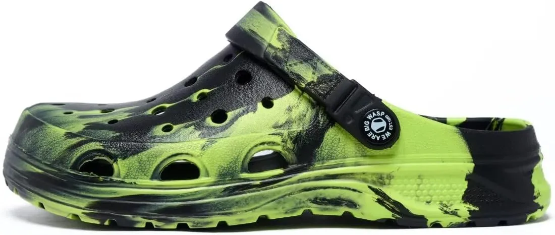 Kids Boys&Girls Black Camouflage Clogs Children's Beach Shoes Classic Marbled Tie Dye Clog Little Kid