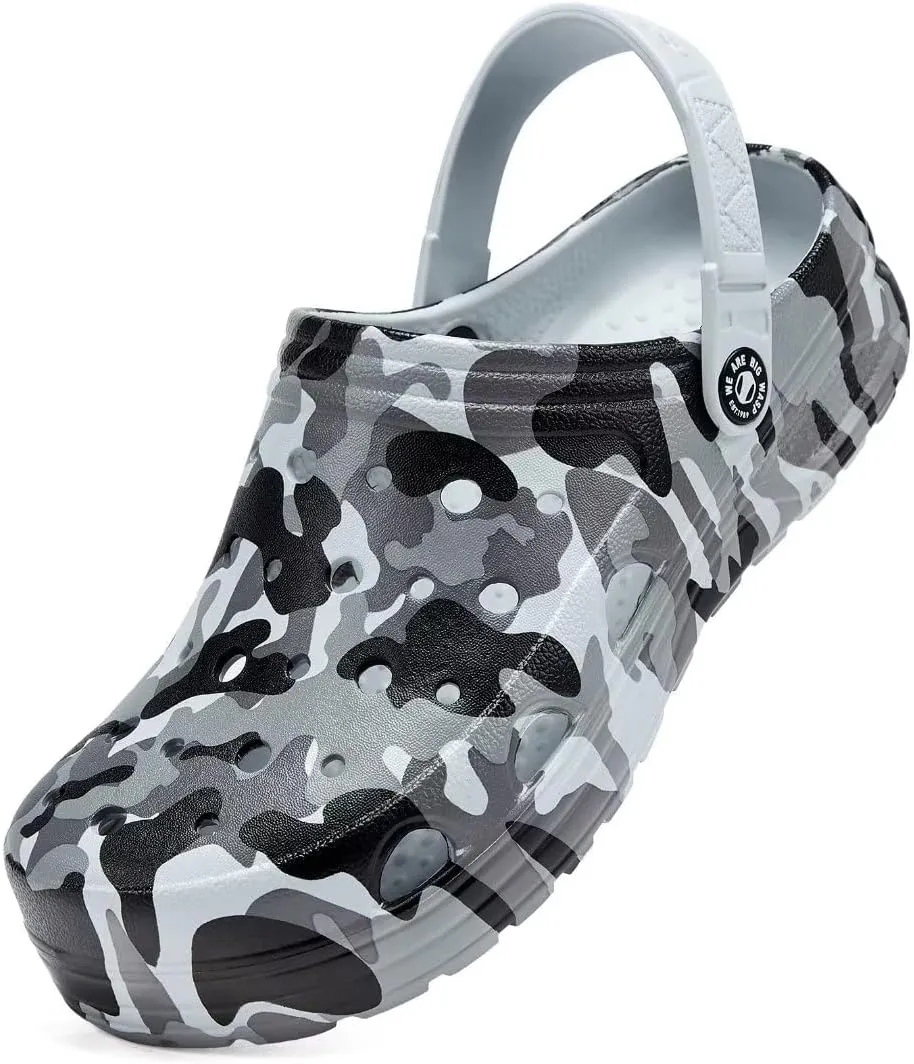 Kids Boys&Girls Black Camouflage Clogs Children's Beach Shoes Classic Marbled Tie Dye Clog Little Kid