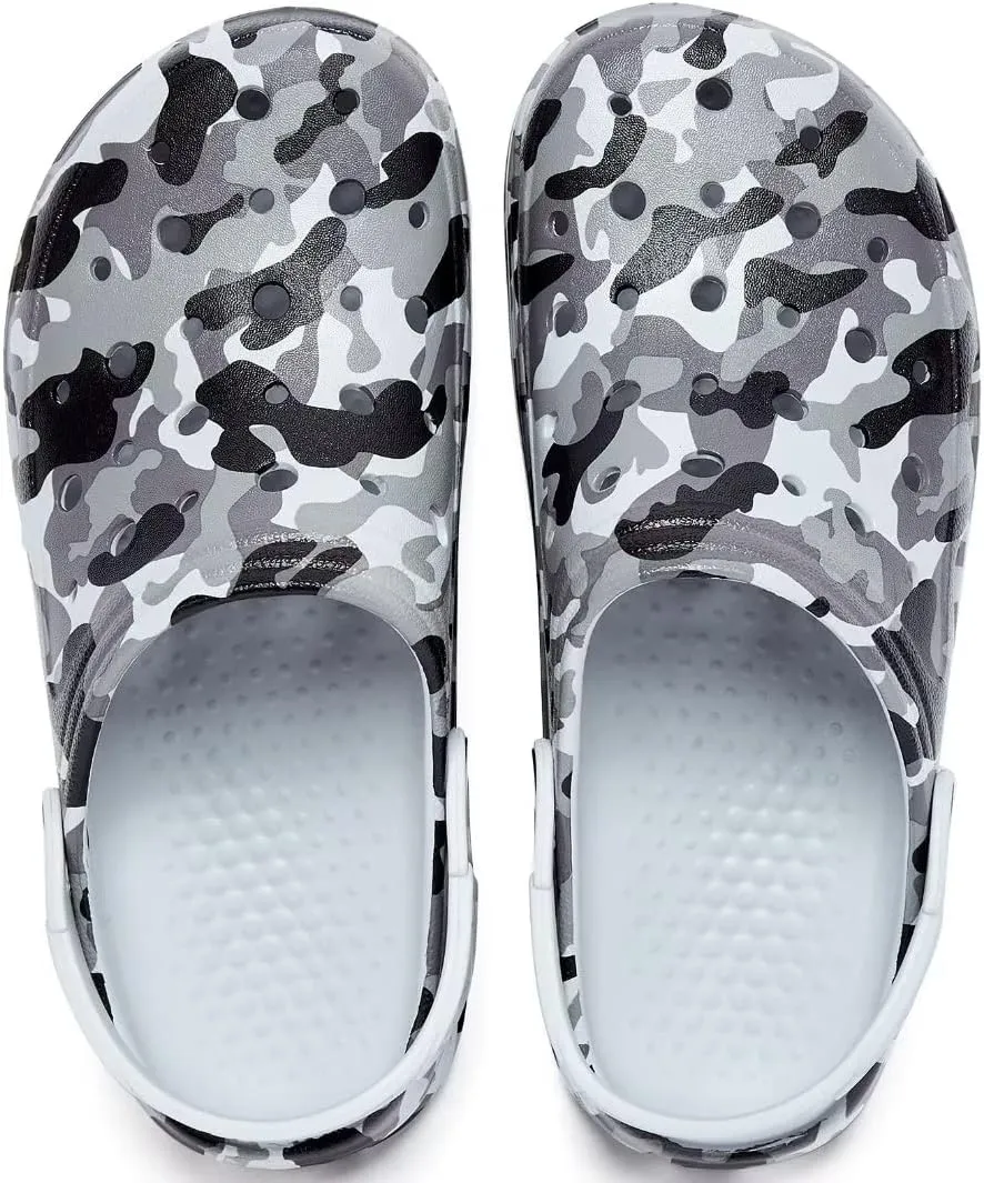 Kids Boys&Girls Black Camouflage Clogs Children's Beach Shoes Classic Marbled Tie Dye Clog Little Kid