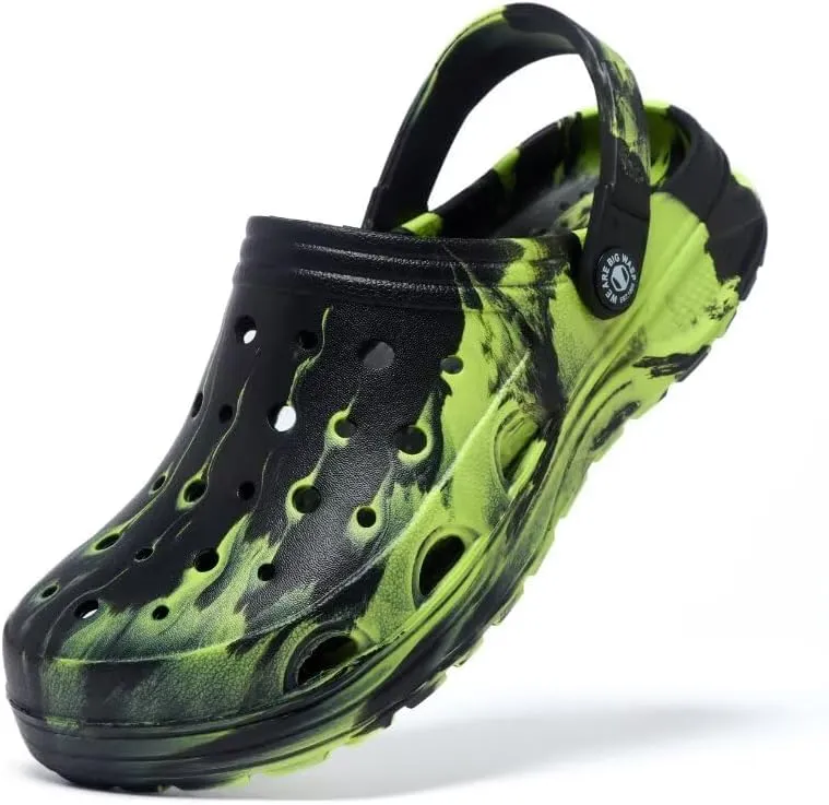 Kids Boys&Girls Black Camouflage Clogs Children's Beach Shoes Classic Marbled Tie Dye Clog Little Kid