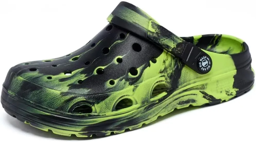 Kids Boys&Girls Black Camouflage Clogs Children's Beach Shoes Classic Marbled Tie Dye Clog Little Kid