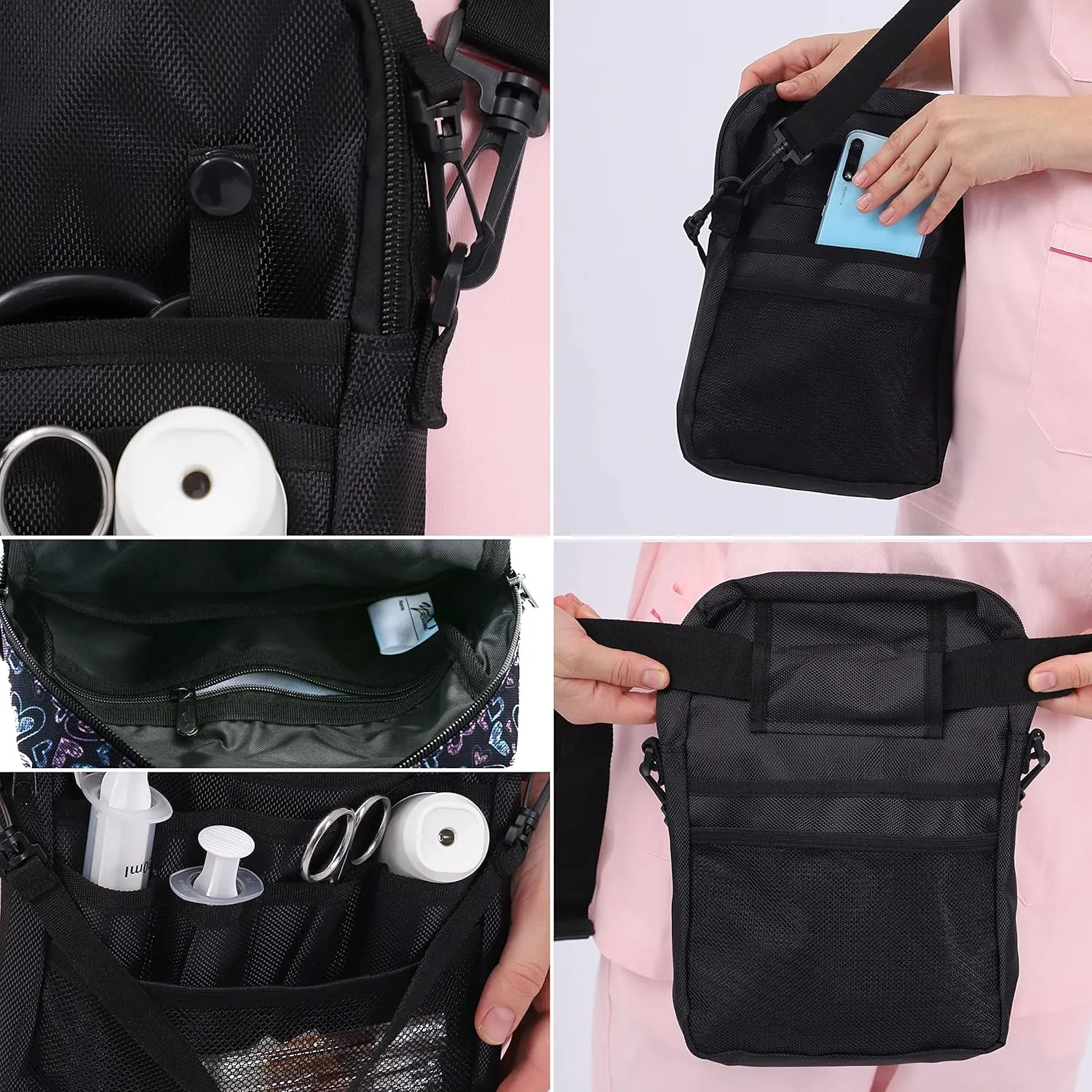 Kit Practical Waist Bag - Fanny Pack for Nurses, Work Nurse Utility Belt Organizer (Heise)