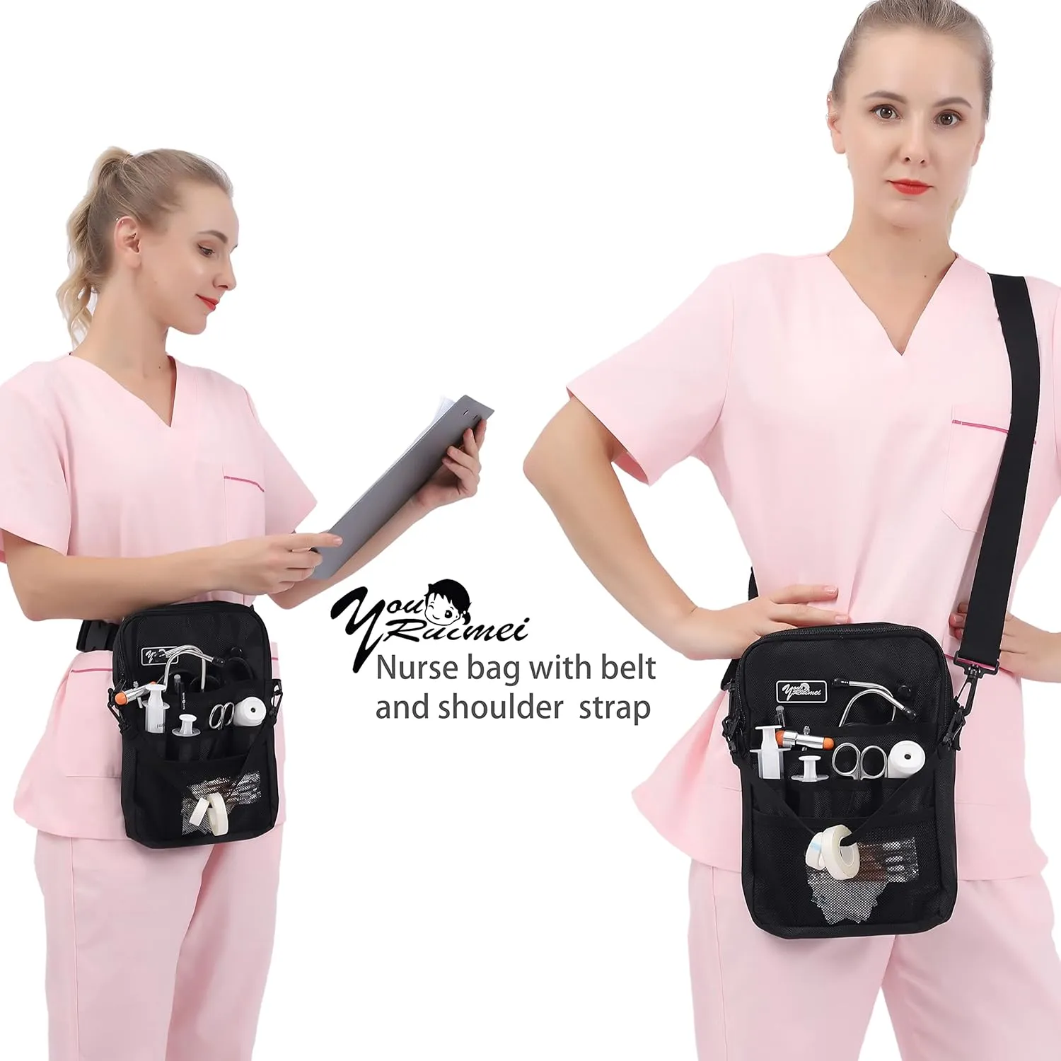 Kit Practical Waist Bag - Fanny Pack for Nurses, Work Nurse Utility Belt Organizer (Heise)