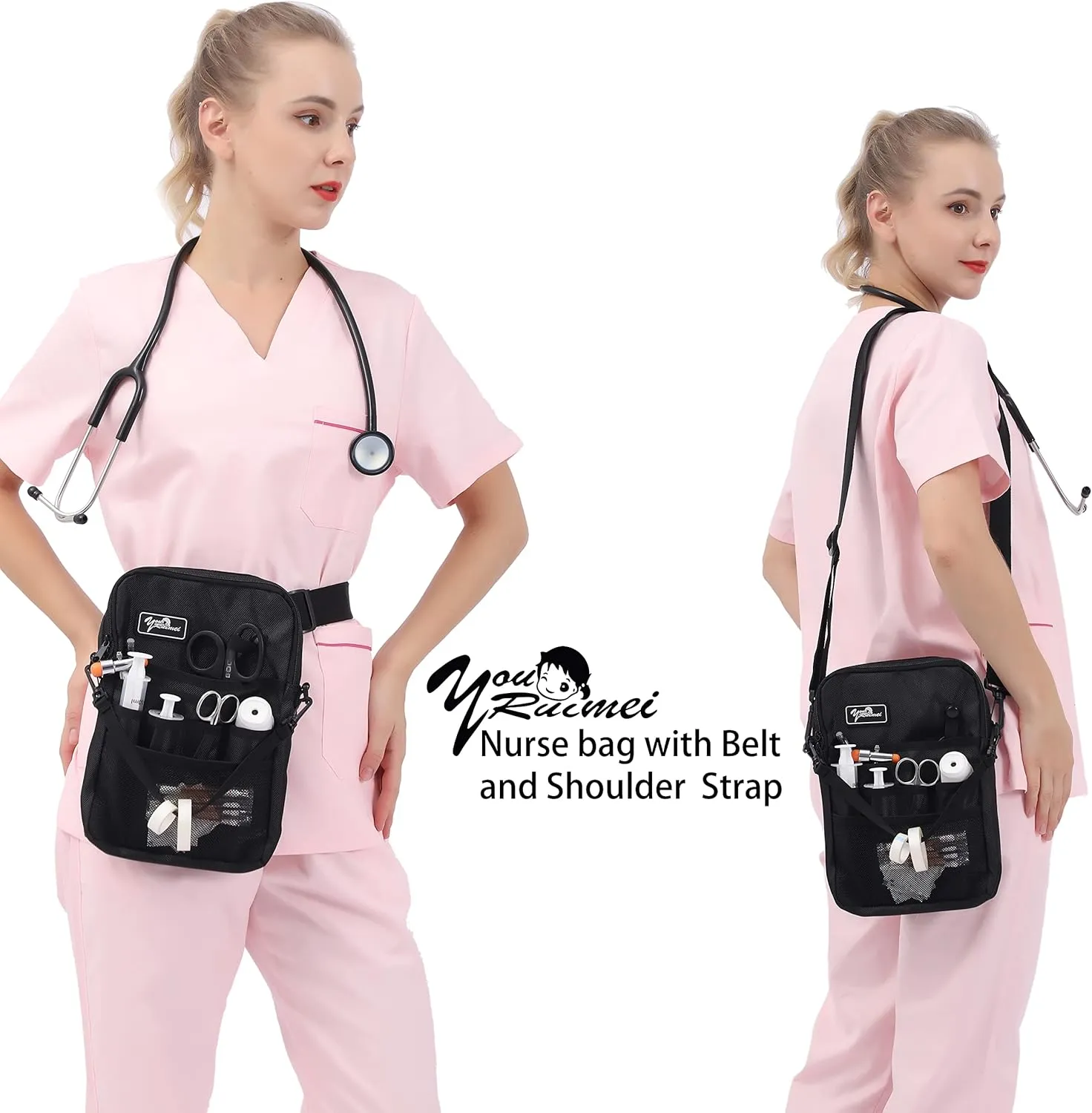 Kit Practical Waist Bag - Fanny Pack for Nurses, Work Nurse Utility Belt Organizer (Heise)