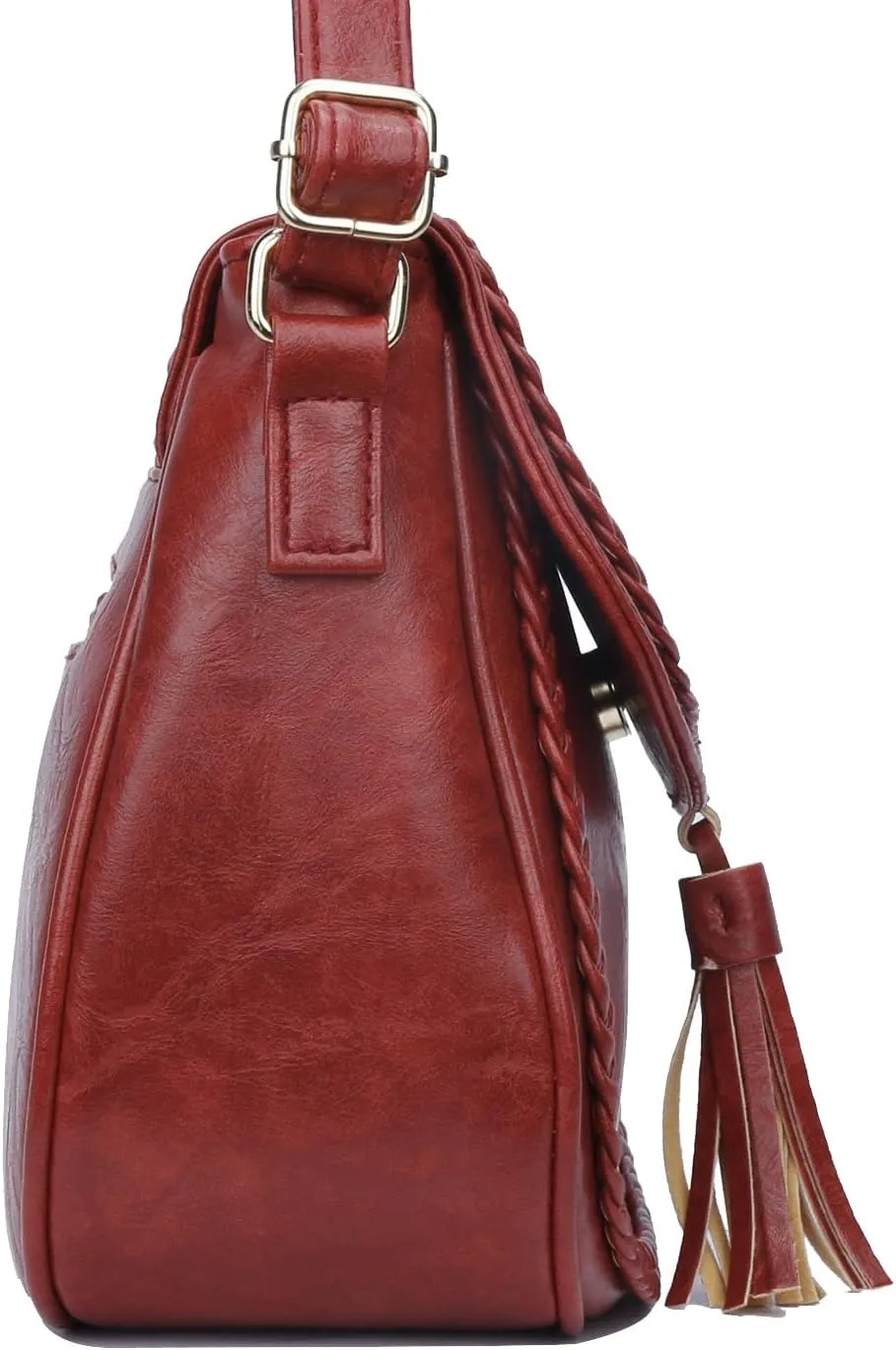 KKXIU Casual Flap Saddle Crossbody Bags for Women Purses and Handbags with Tassel