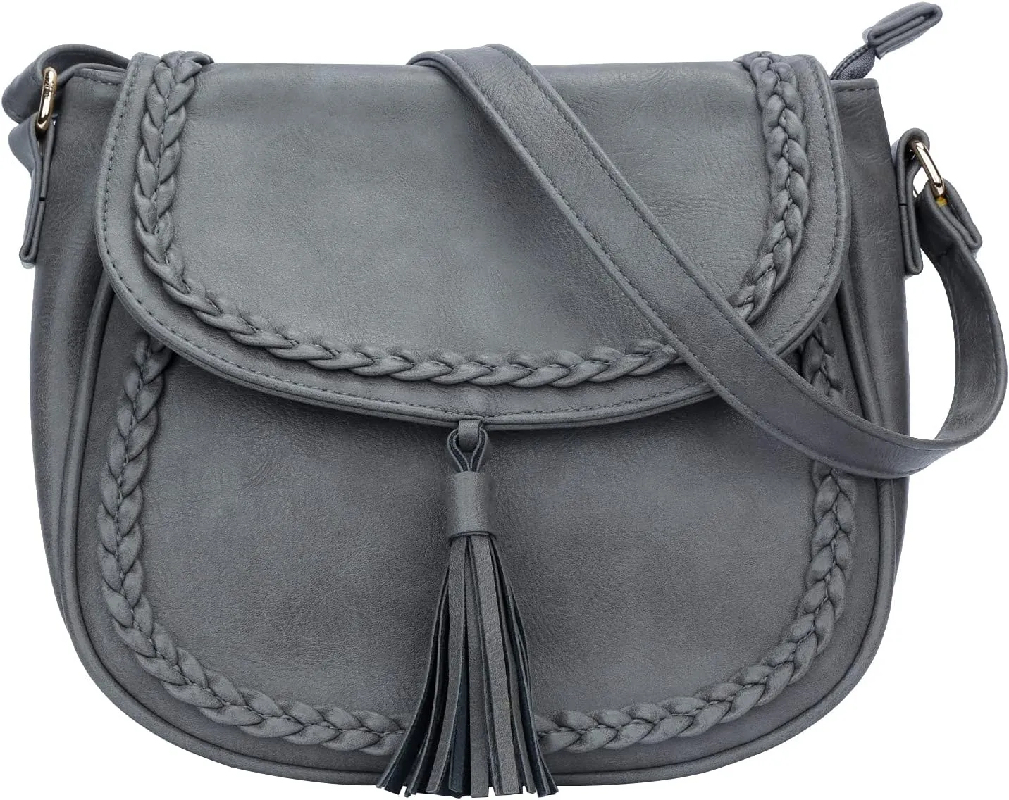 KKXIU Casual Flap Saddle Crossbody Bags for Women Purses and Handbags with Tassel