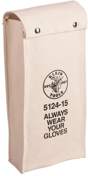 Klein Tools 5124-15 Glove Bag, 15-Inch Long, No. 10 Canvas with Expansion Gusset and Ventilation Grommets