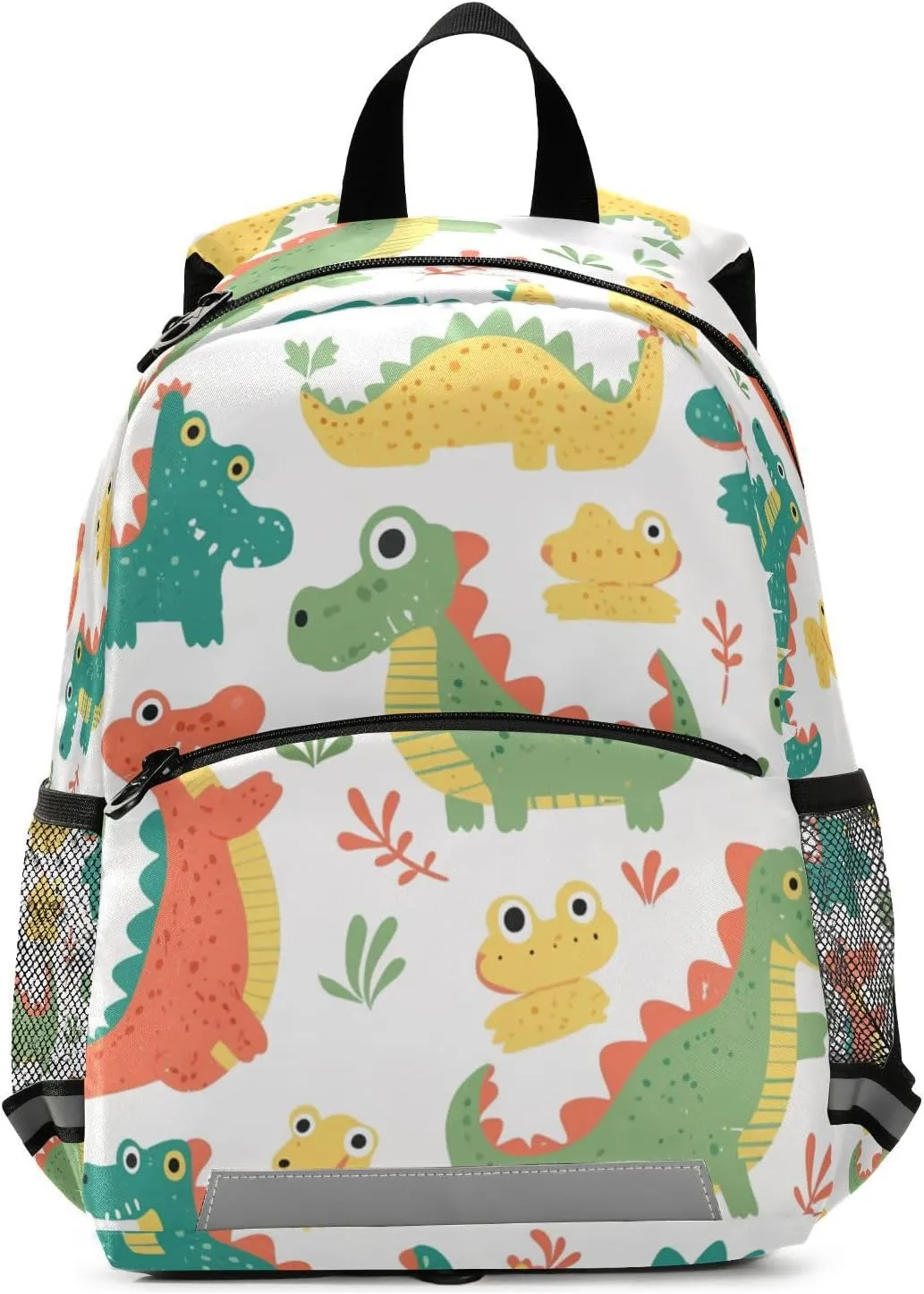 KLL Cute Cartoon Crocodile Alligator Baby Children Preschool Backpack Lightweight Mini Bookbag with Reflective Strips Travel