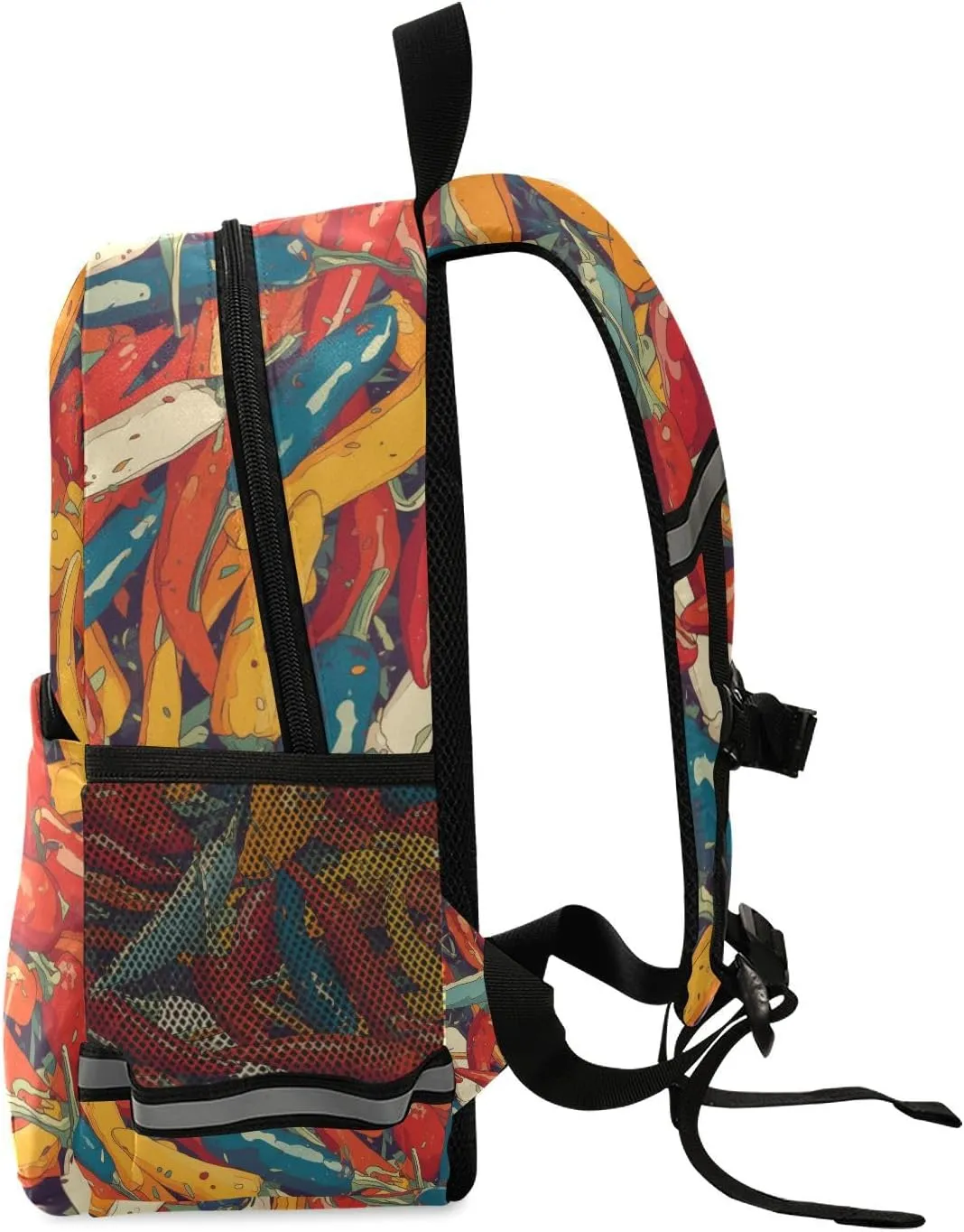 KLL Hot Chili Peppers Seamless Pattern Kindergarten Preschool Backpack Waterproof Mini Bookbag for Primary School Travel