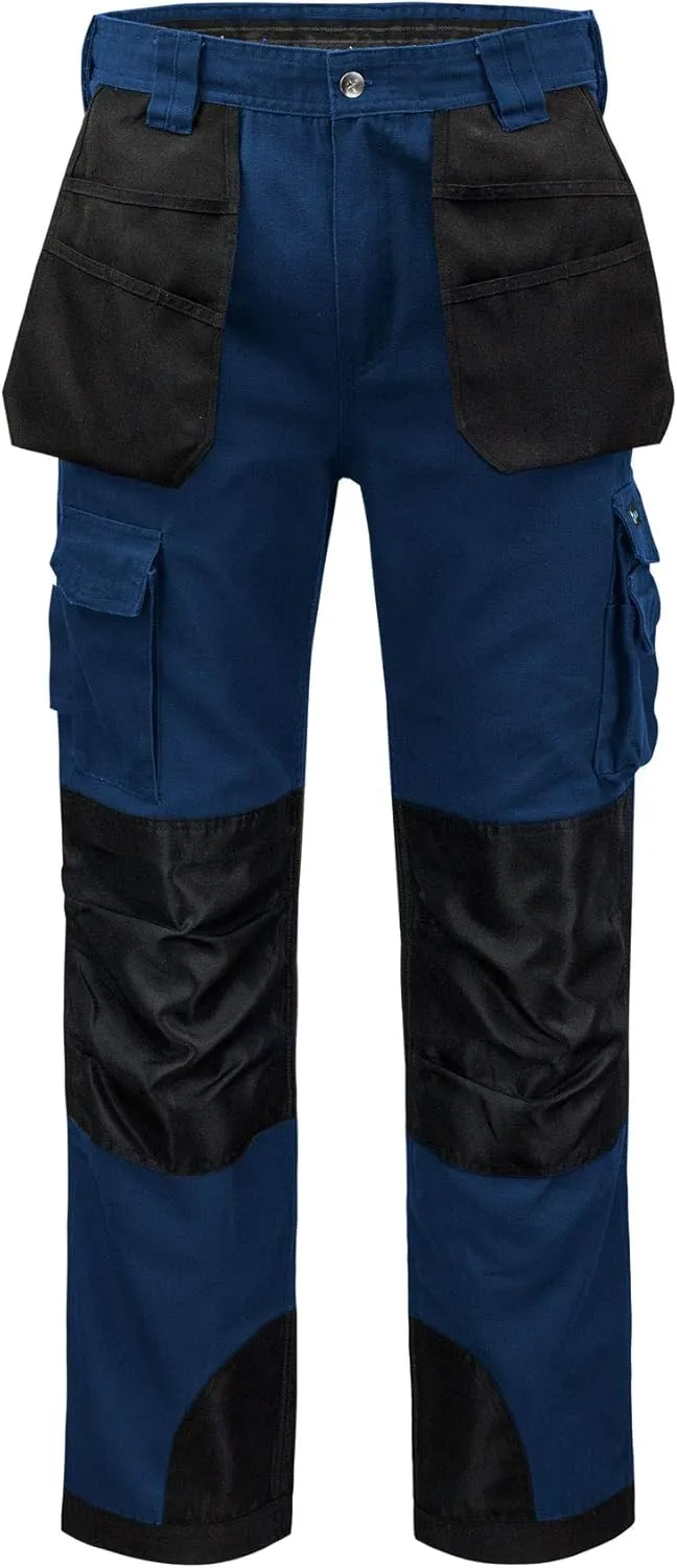 Kolossus Mens Strength Utility Cargo Work Pant - 12 Pockets and PE Reinforced Knees Tactical Pants