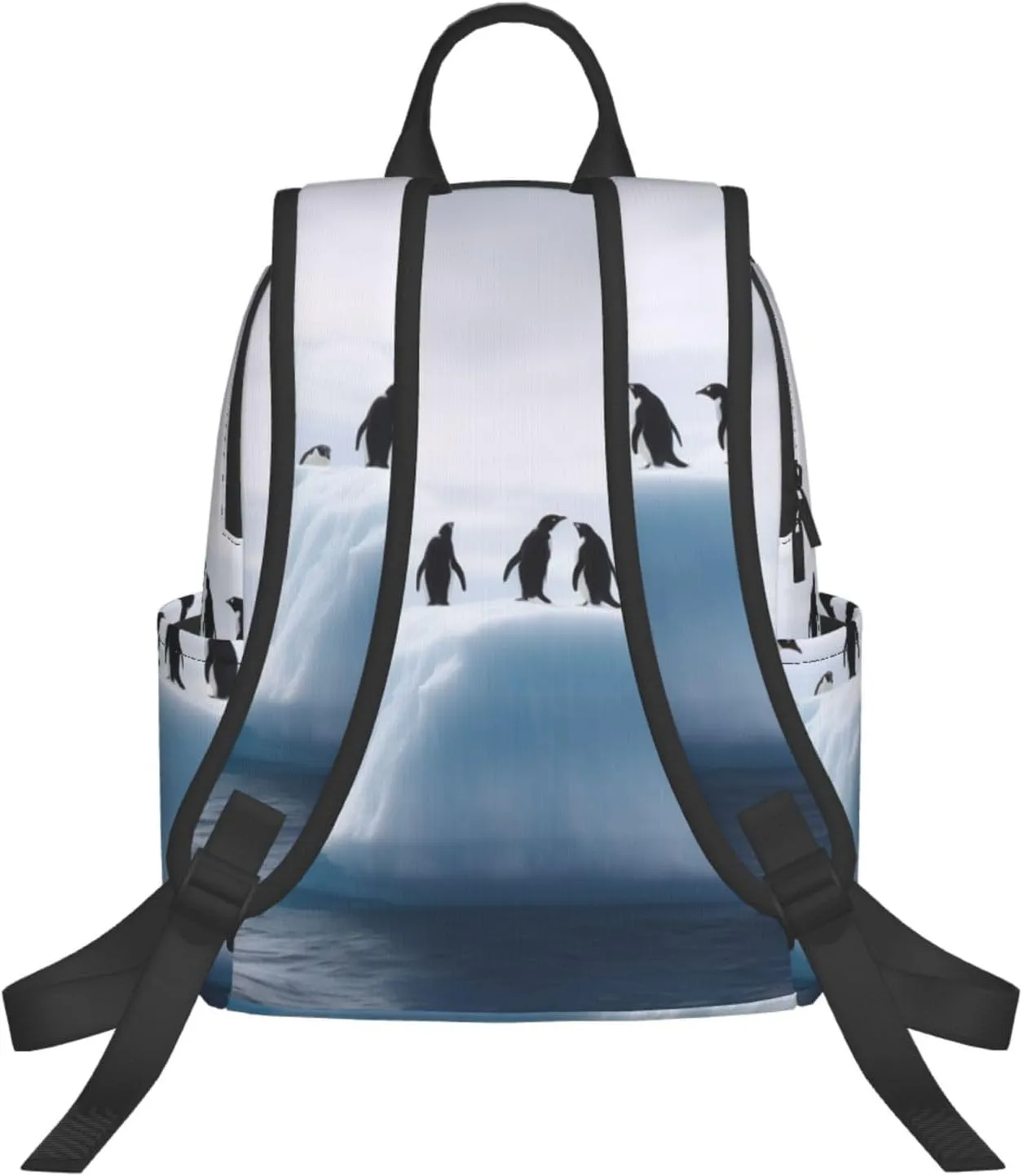 Laptop Backpack 14.7 Inch with Compartment Iceberg Penguins Laptop Bag Lightweight Casual Daypack for Travel