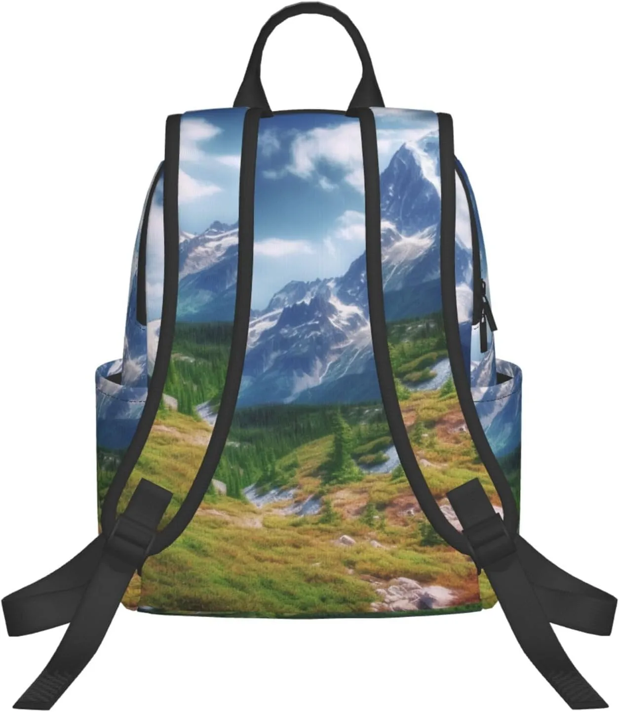 Laptop Backpack 14.7 Inch with Compartment Mountains Landscape Laptop Bag Lightweight Casual Daypack for Travel
