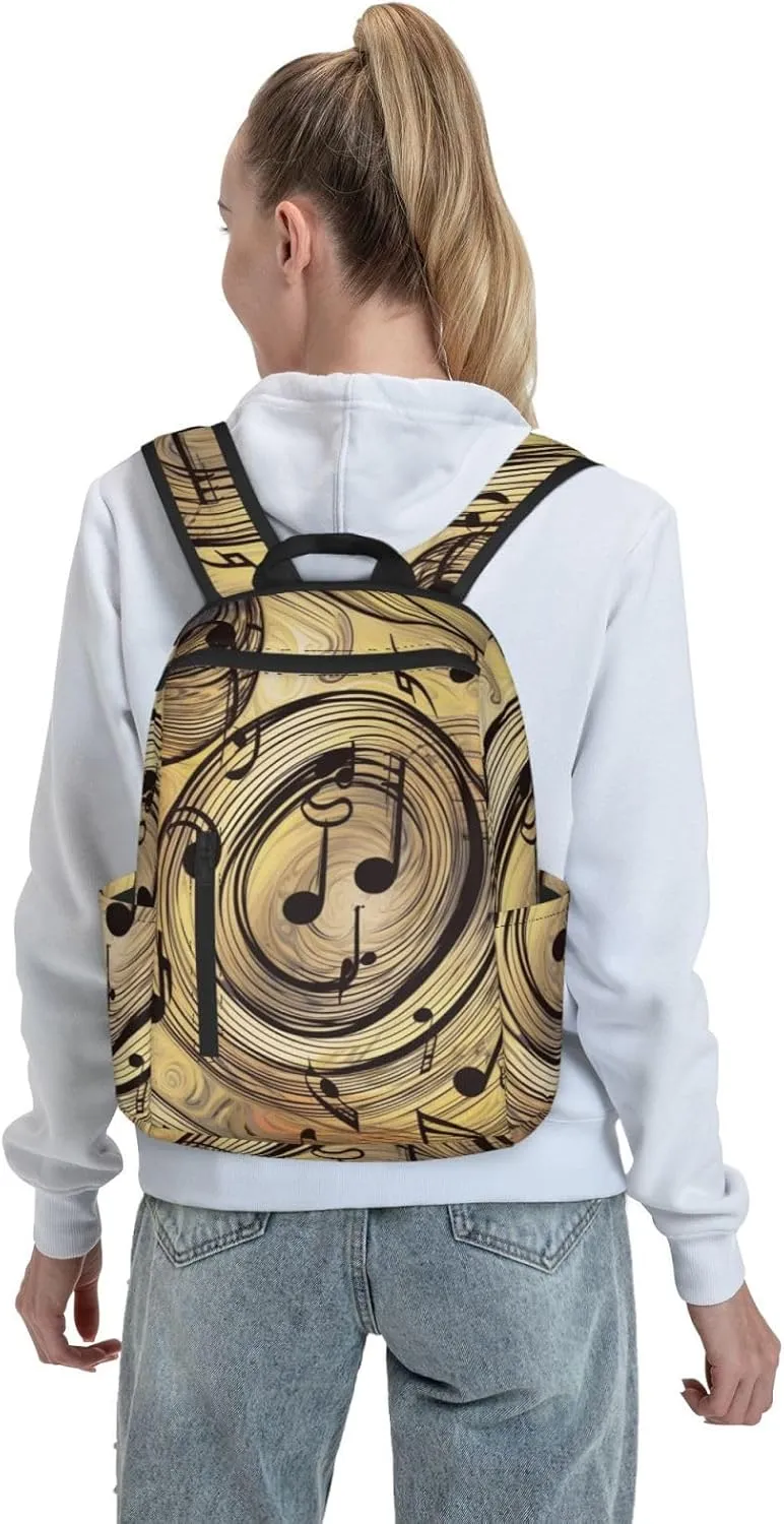 Laptop Backpack 14.7 Inch with Compartment Muisc Note Laptop Bag Lightweight Casual Daypack for Travel