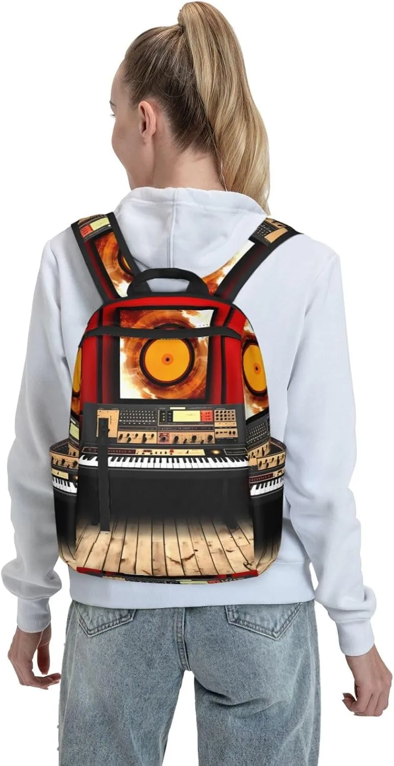 Laptop Backpack 14.7 Inch with Compartment music studio Laptop Bag Lightweight Casual Daypack for Travel
