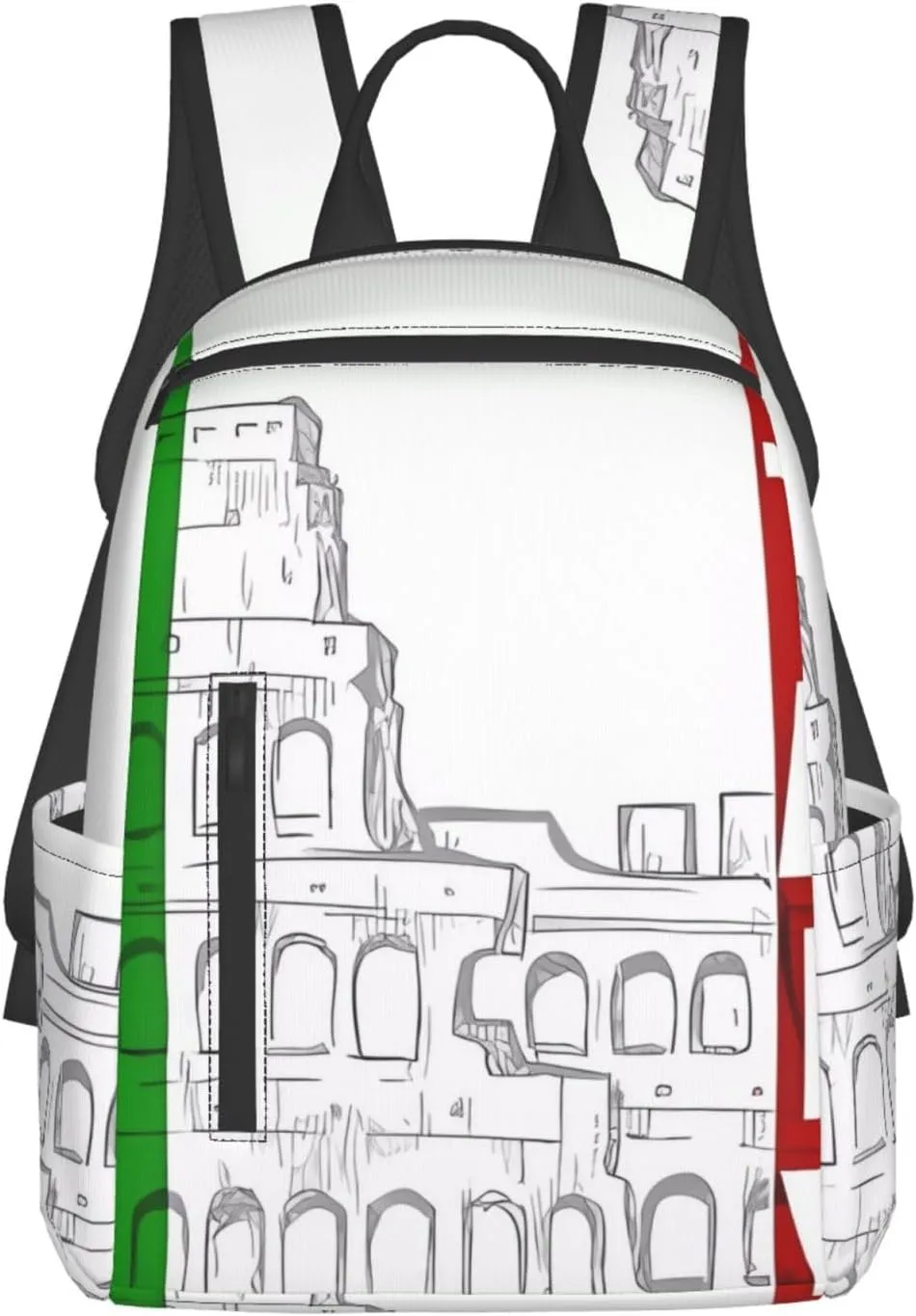 Laptop Backpack 14.7 Inch with Compartment Roman Italian Flag Laptop Bag Lightweight Casual Daypack for Travel