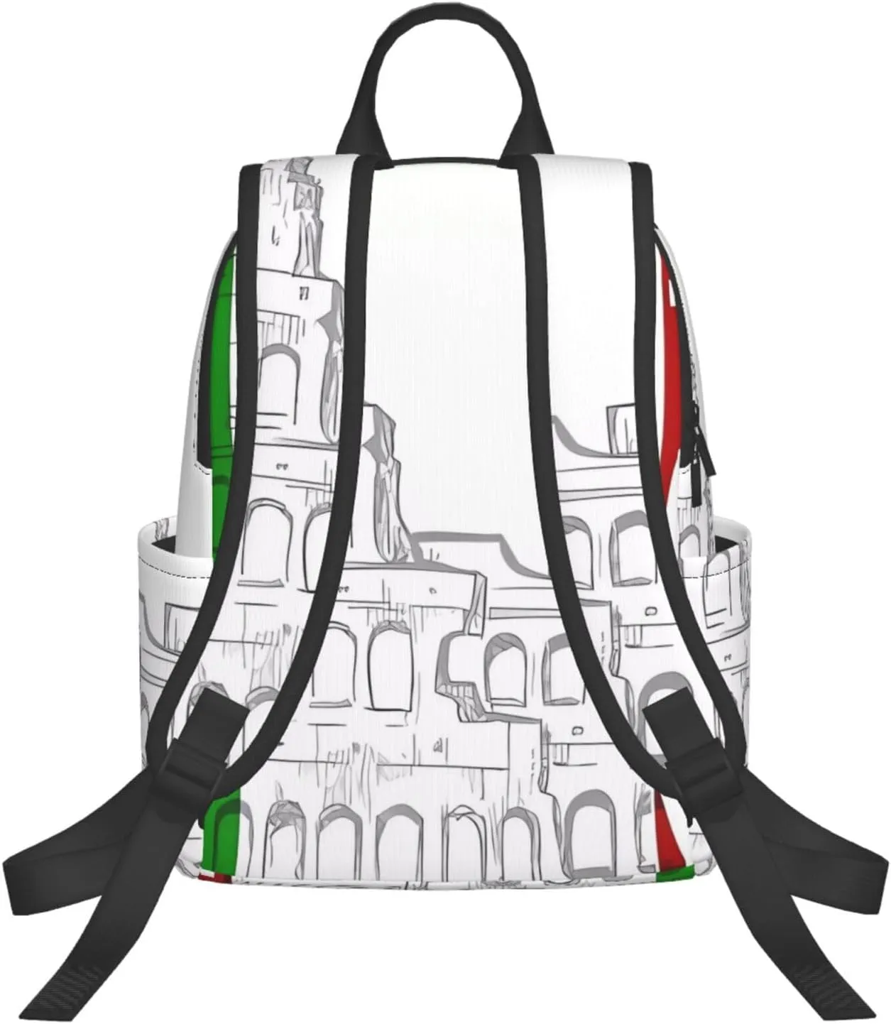 Laptop Backpack 14.7 Inch with Compartment Roman Italian Flag Laptop Bag Lightweight Casual Daypack for Travel