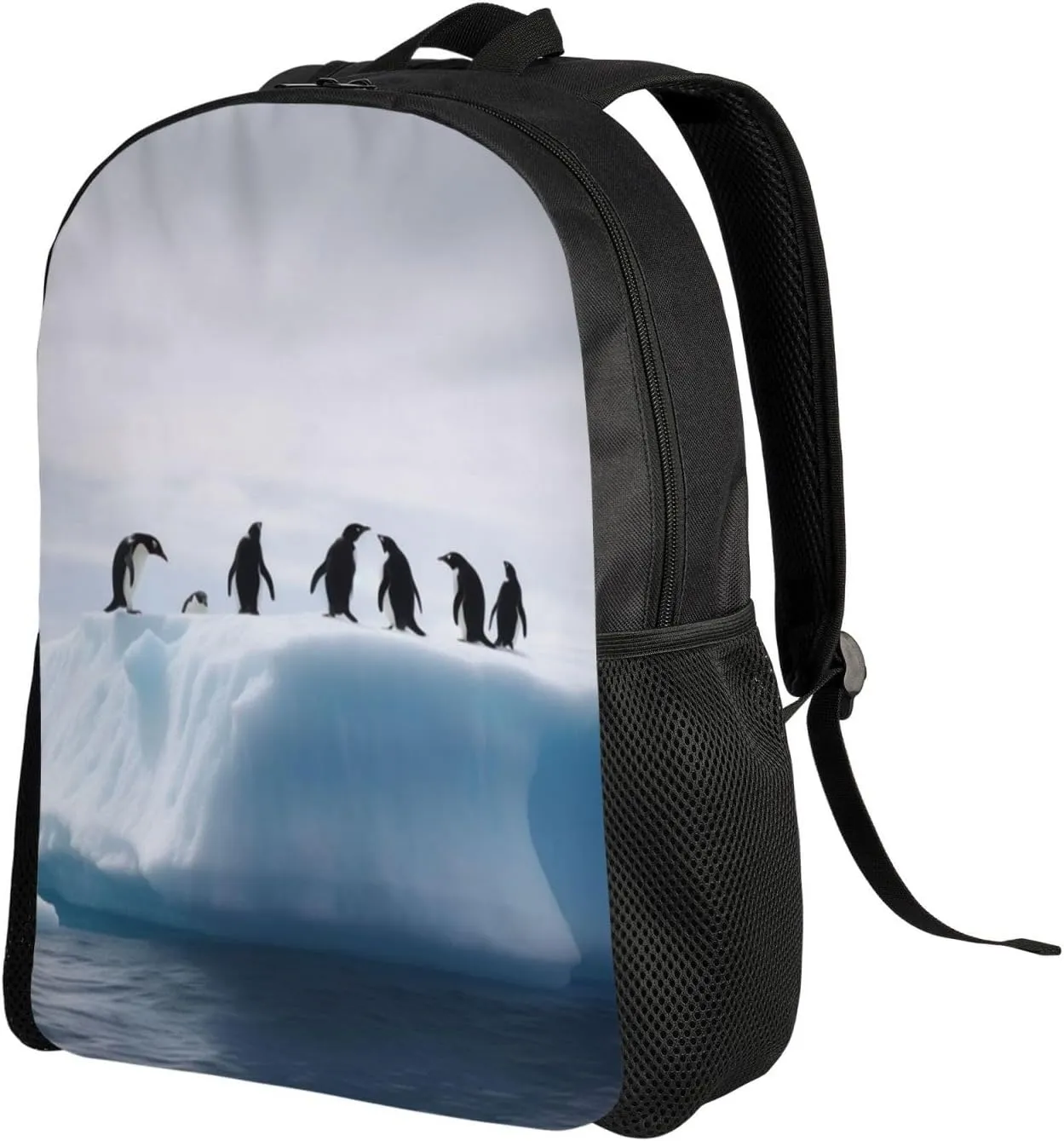 Laptop Backpack 16.1 Inch with Compartment Iceberg Penguins Laptop Bag Lightweight Casual Daypack for Travel