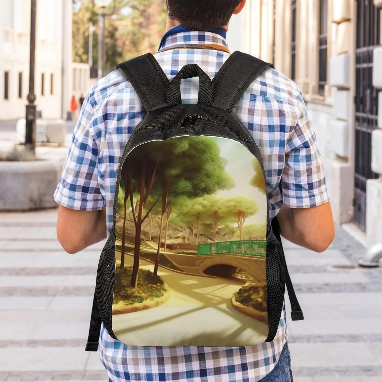 Laptop Backpack 16.1 Inch with Compartment Park Laptop Bag Lightweight Casual Daypack for Travel