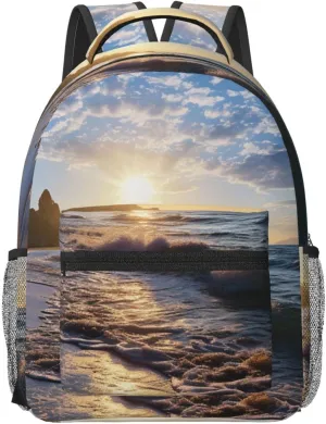 Laptop Backpack for Men Women Lightweight Travel Backpack Beach View Daypack Laptop Bag for Travel
