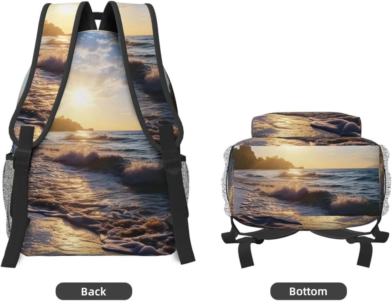 Laptop Backpack for Men Women Lightweight Travel Backpack Beach View Daypack Laptop Bag for Travel