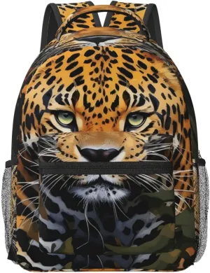 Laptop Backpack for Men Women Lightweight Travel Backpack Jungle leopard Daypack Laptop Bag for Travel