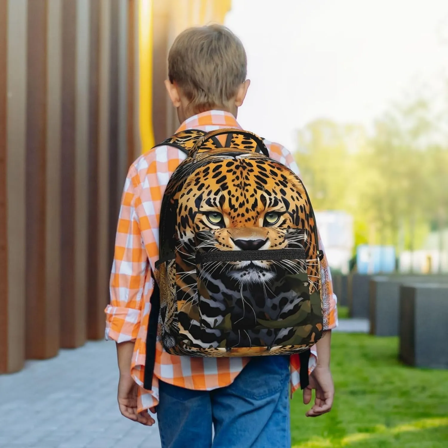 Laptop Backpack for Men Women Lightweight Travel Backpack Jungle leopard Daypack Laptop Bag for Travel