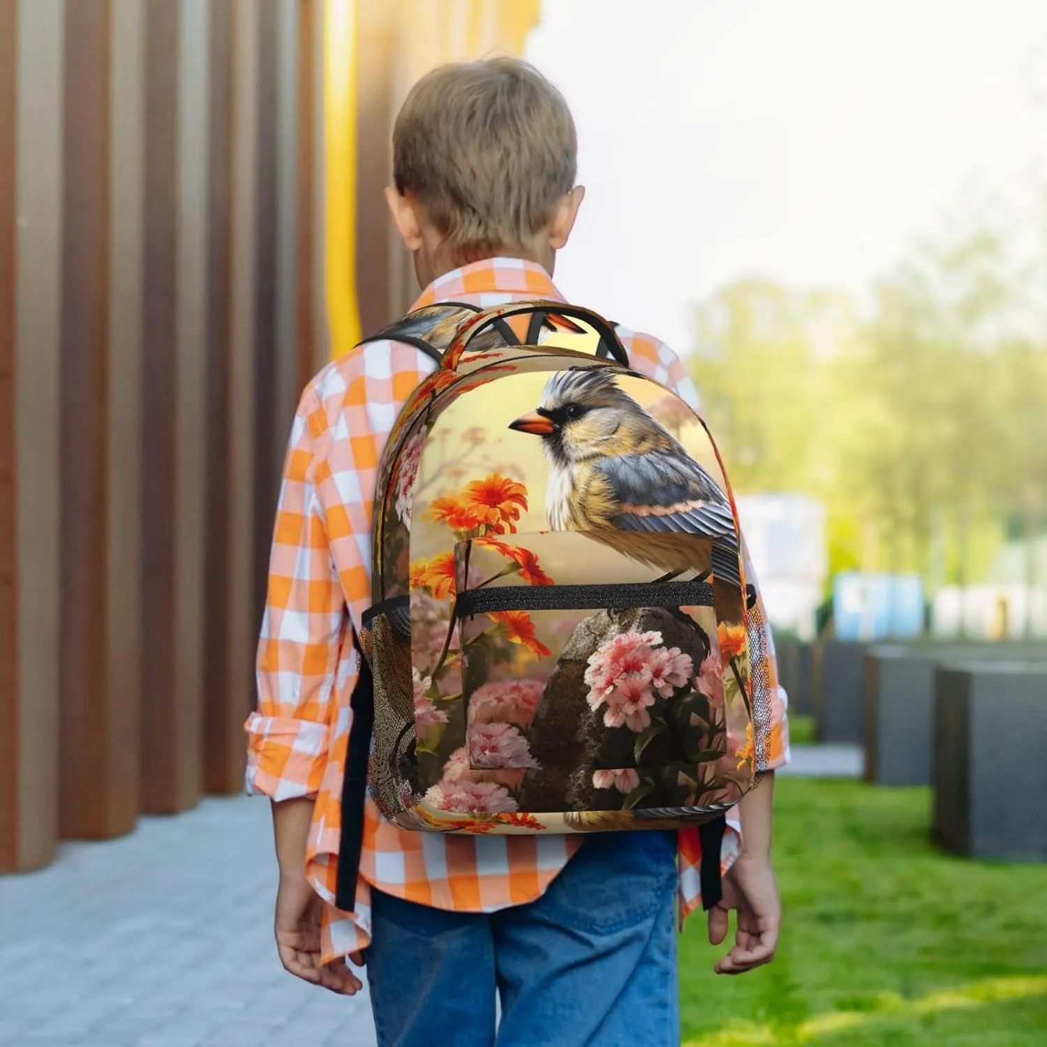 Laptop Backpack for Men Women Lightweight Travel Backpack Sparrow Birds Sing Daypack Laptop Bag for Travel