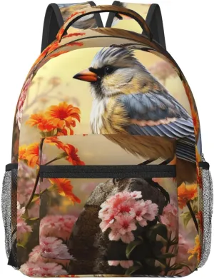 Laptop Backpack for Men Women Lightweight Travel Backpack Sparrow Birds Sing Daypack Laptop Bag for Travel
