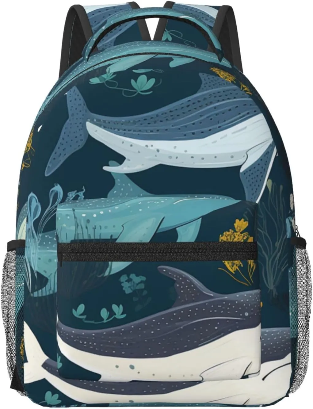 Laptop Backpack for Men Women Lightweight Travel Backpack Whale Pattern Daypack Laptop Bag for Travel