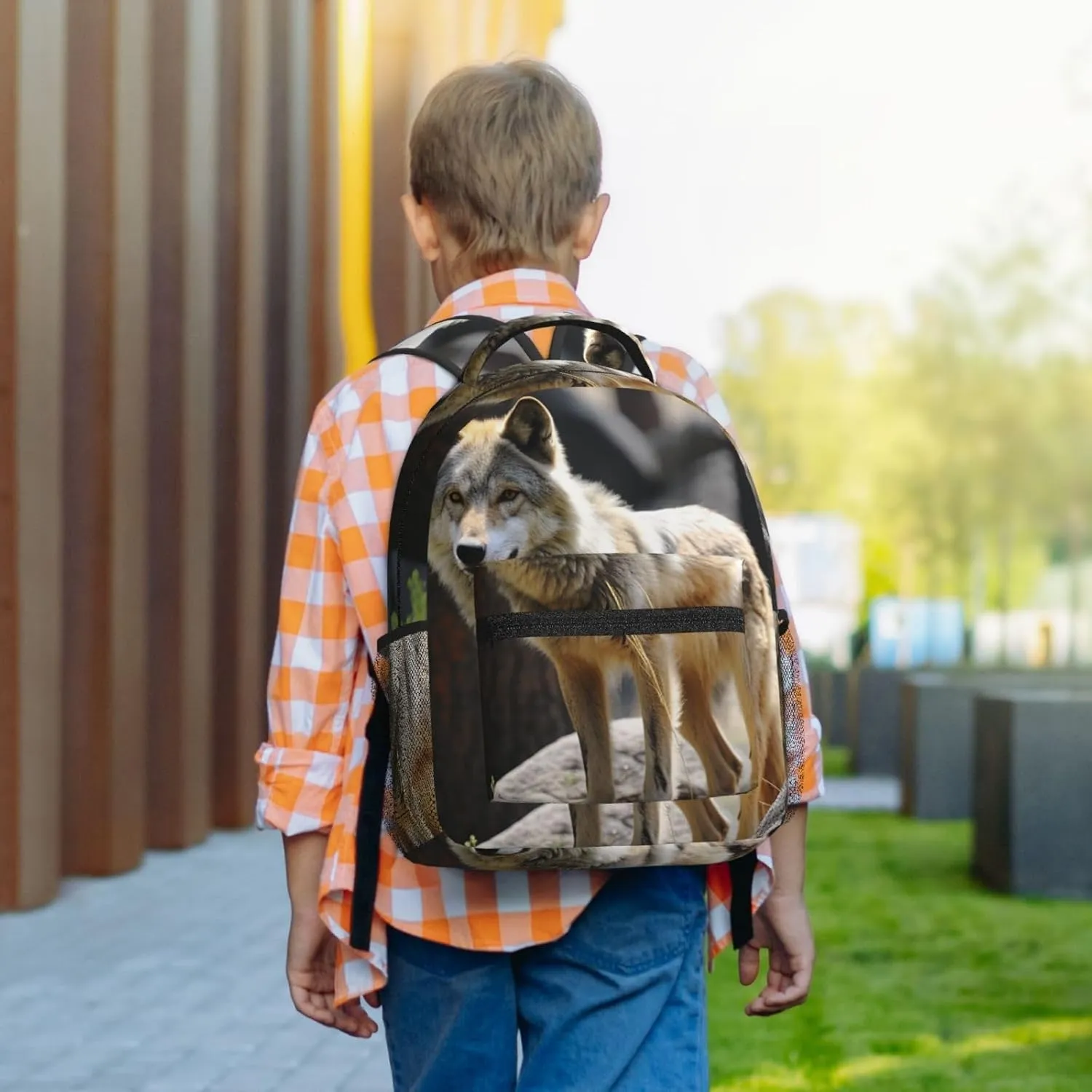 Laptop Backpack for Men Women Lightweight Travel Backpack Wildlife Wolf Daypack Laptop Bag for Travel