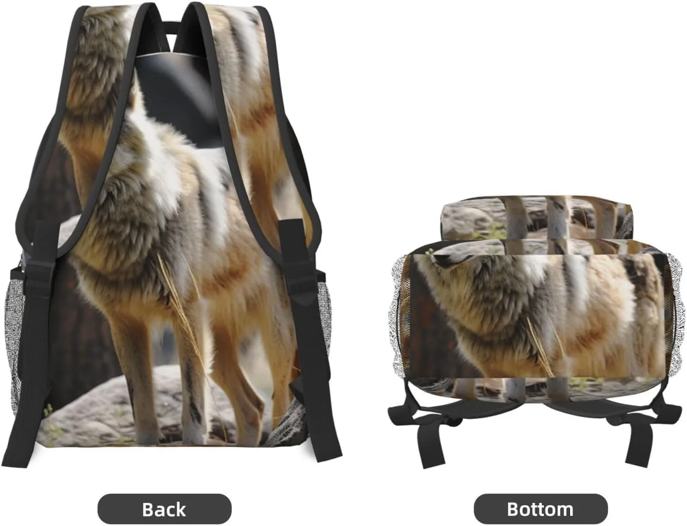 Laptop Backpack for Men Women Lightweight Travel Backpack Wildlife Wolf Daypack Laptop Bag for Travel