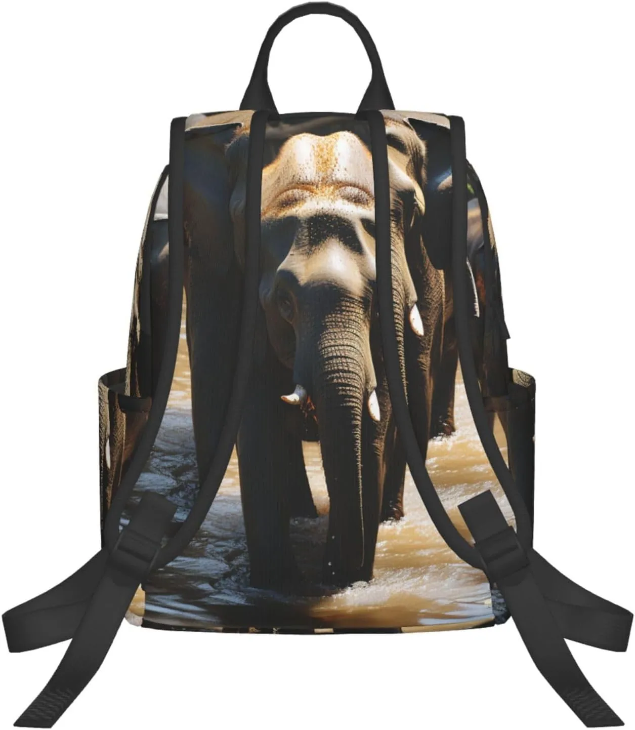 Laptop Backpack Lightweight Backpack for Men Women Daypack Elephant drinking water Laptop Bag Casual Backpack for Travel