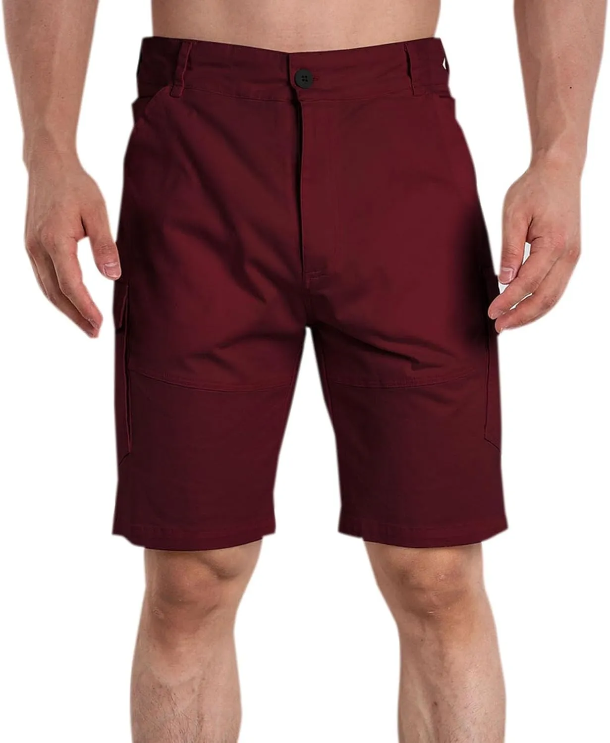 Lastesso Mens Athletic Shorts Casual Button Up Golf Shorts Lightweight Summer Workwear with Pockets Business Lounge Shorts