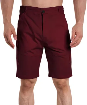 Lastesso Mens Athletic Shorts Casual Button Up Golf Shorts Lightweight Summer Workwear with Pockets Business Lounge Shorts