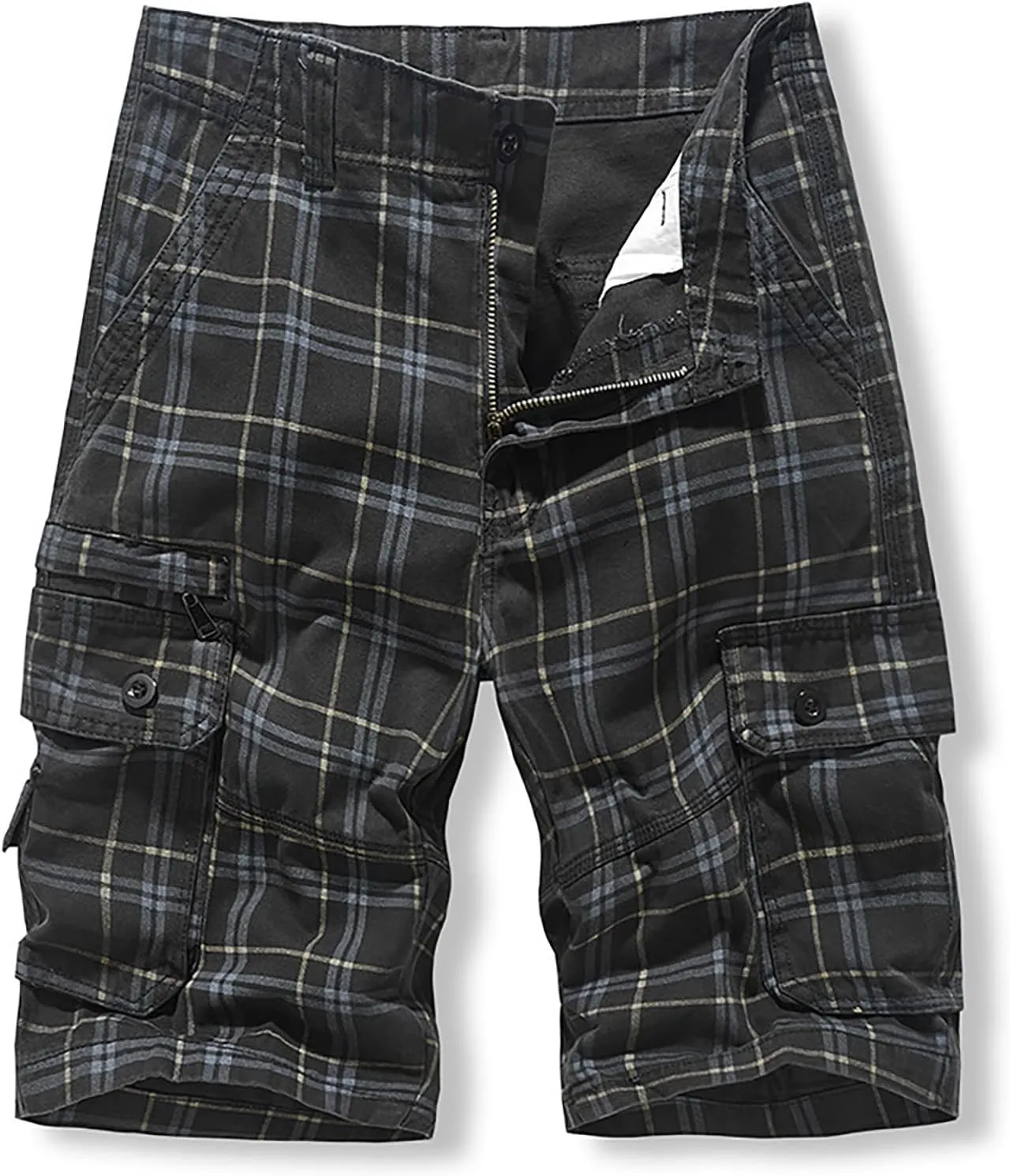 LCMTWX Khaki Shorts Leisure Overalls Summer Men's and Color Pants with Multi-Pocket Men's Pants Big and Tall Cargo Shorts