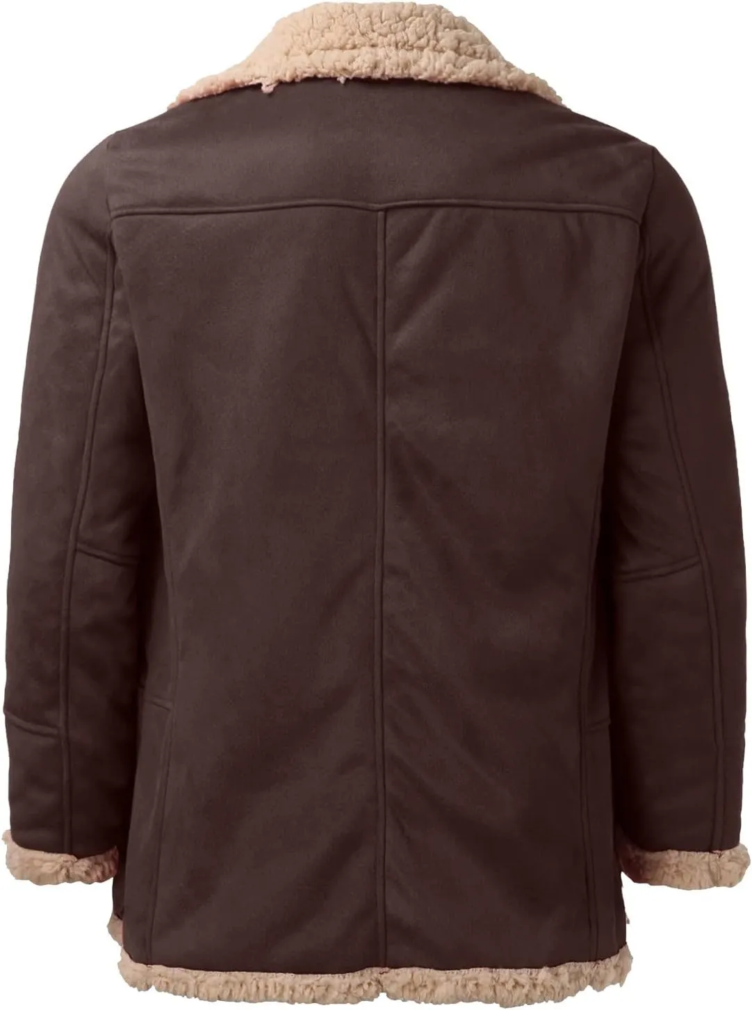 LCMTWX Mens Winter Coats Outerwear Single-breasted Solid Color Lapel Long Sleeve Coat Cardigan Plush Long Coat Mens Coats