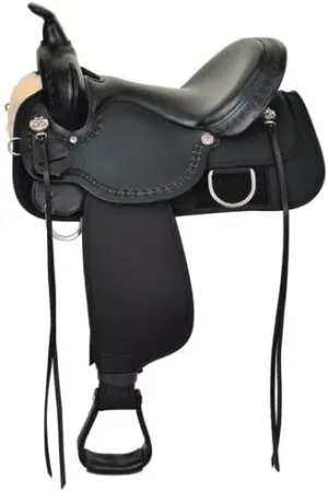 Leather Barrel Racing Western Horse Saddle Handmade Premium Horseback Comfort Riding Trail Equestrian Tooled Carved Horse Sdadles for Horse Riding Size: 10"-18" inches Seat, MOB272