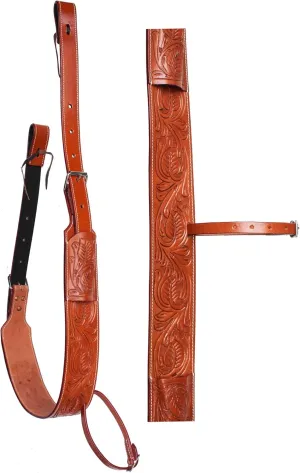 Leather Western Horse Saddle Girth Back Cinch Strap Western Horse Saddle Bucking Strap Rear Girth Flank Cinch Smooth Leather Size Length: 40 Buckle to Buckle & Width: 2.75 with 2 Buckles, LG07