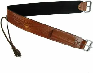 Leather Western Horse Saddle Girth Back Cinch Strap Western Horse Saddle Bucking Strap Rear Girth Flank Cinch Smooth Leather Size Length: 40 Buckle to Buckle & Width: 2.75 with 2 Buckles, LG19