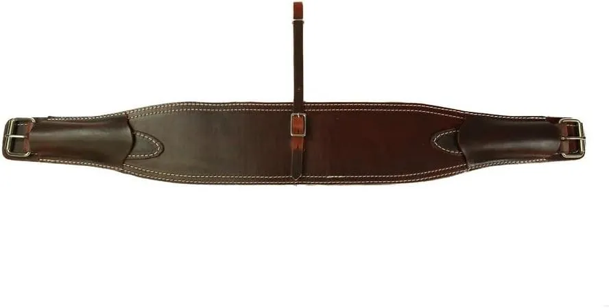 Leather Western Horse Saddle Girth Back Cinch Strap Western Horse Saddle Bucking Strap Rear Girth Flank Cinch Smooth Leather Size Length: 40 Buckle to Buckle & Width: 2.75 with 2 Buckles, LG44