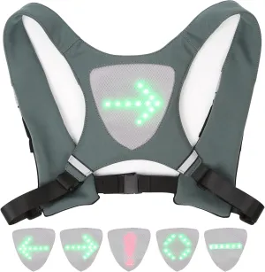 LED Turn Signal Vest USB Charging Safety Bike Pack High Visibility Direction Indicator Cycling Vest Gear