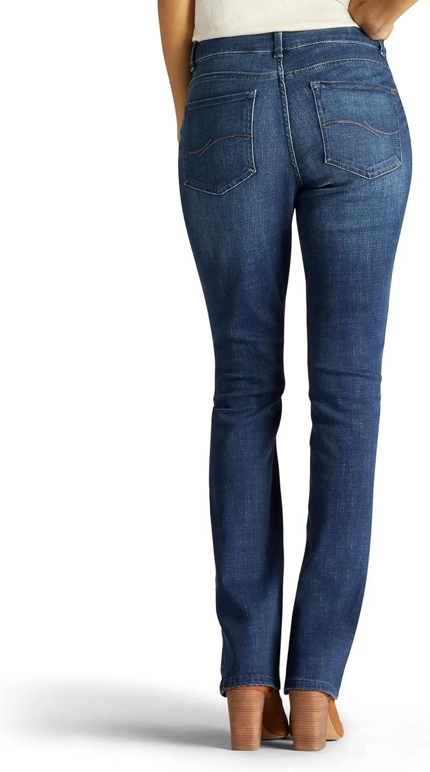 Lee Women's No Gap Waistband Regular Fit Bootcut Jean with Hidden Pocket