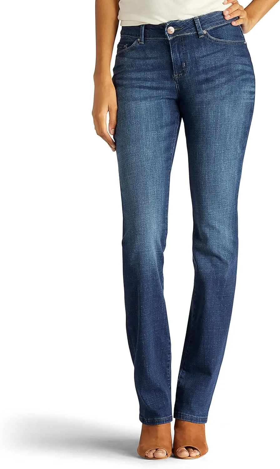 Lee Women's No Gap Waistband Regular Fit Bootcut Jean with Hidden Pocket
