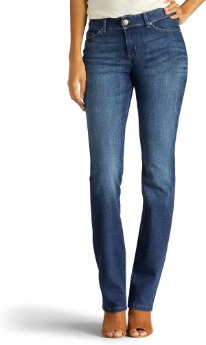 Lee Women's No Gap Waistband Regular Fit Bootcut Jean with Hidden Pocket