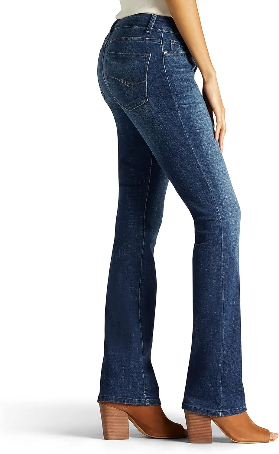 Lee Women's No Gap Waistband Regular Fit Bootcut Jean with Hidden Pocket