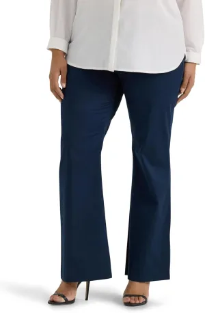 Lee Women's Plus Size Wrinkle Free Mid Rise Bootcut Pant