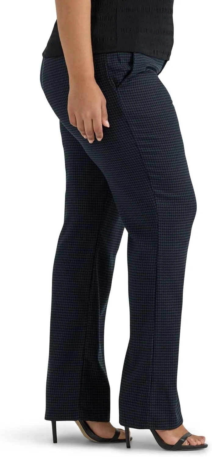 Lee Women's Plus Size Wrinkle Free Mid Rise Bootcut Pant